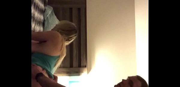  Blonde milf taking mase619 thick uncut dick! Eating my cock and cum.